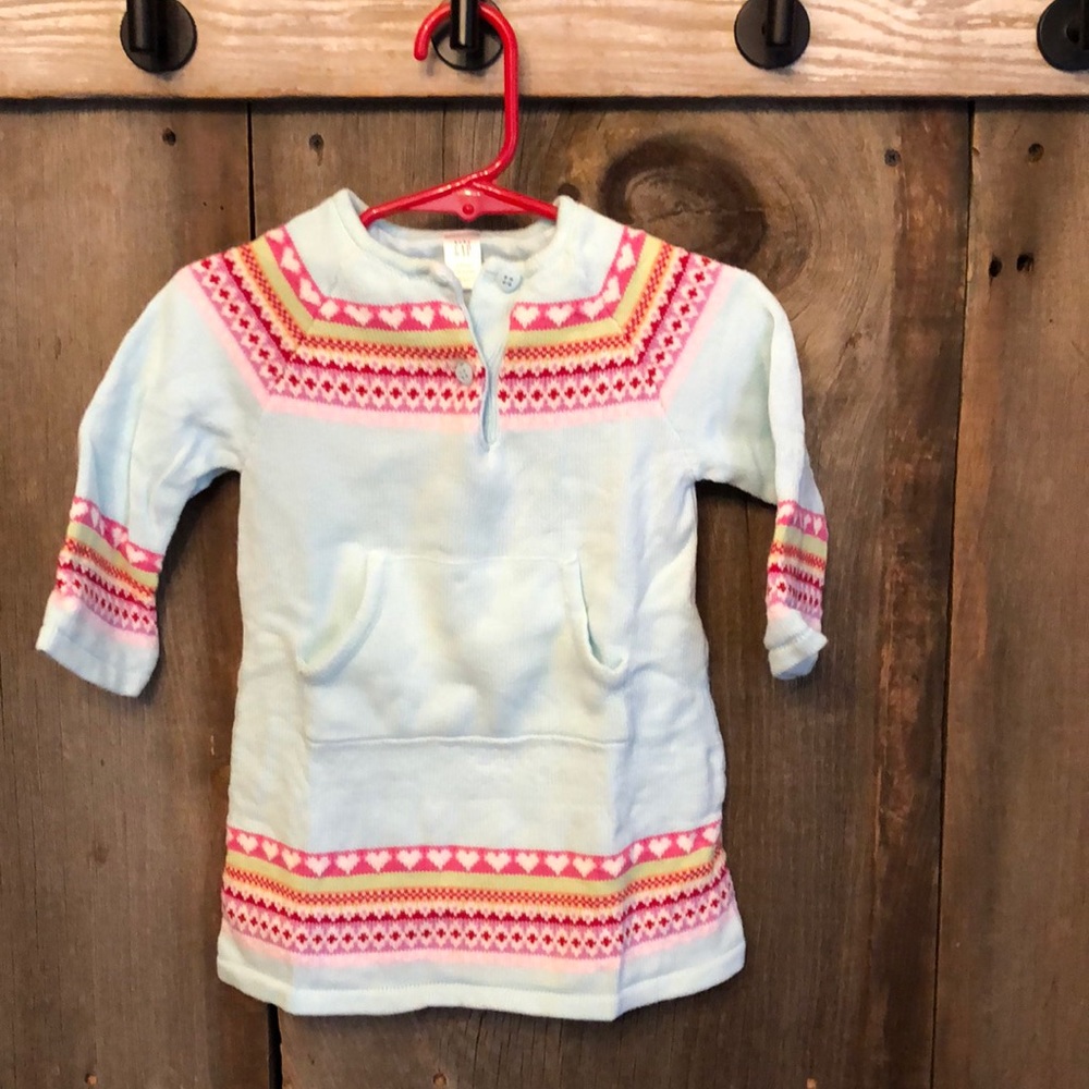 Gap Pocket Blue Sweater Dress Size 6-12 months